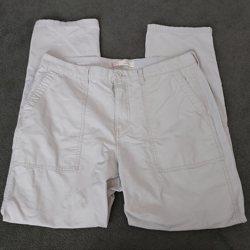 Old Navy beige loose taper pants 38x34 Workwear Painter Outdoor Minimalist